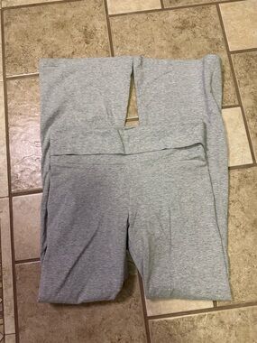 Pink VS flare Light Gray Seamless High-Waist Leggings